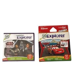 LeapFrog Leapster Explorer Games Star Wars Clone Wars & Disney Cars 2 New Sealed